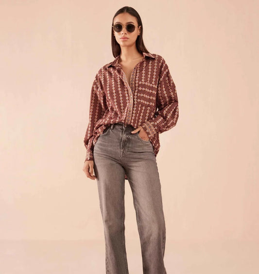 Omika Elizabetta Blouse - Espresso