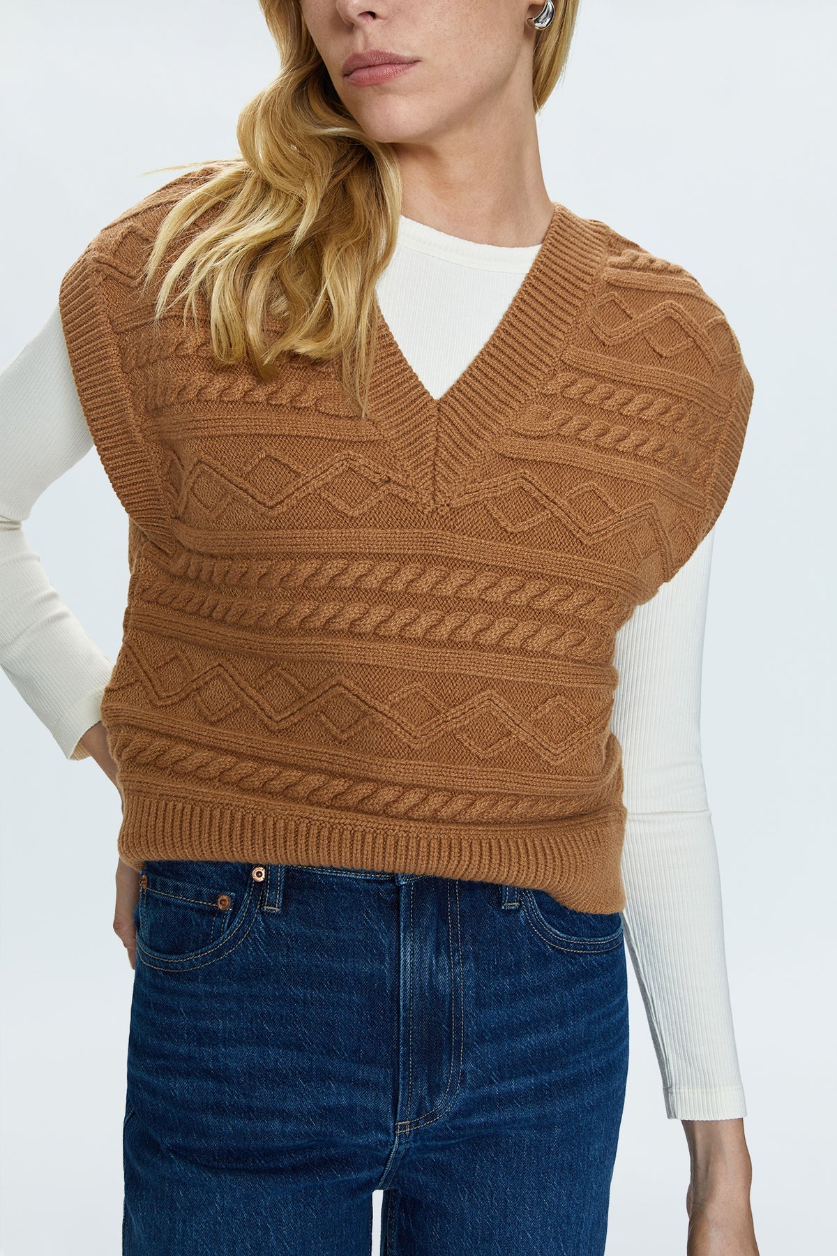 Pistola Marta Sweater Vest - Caramel