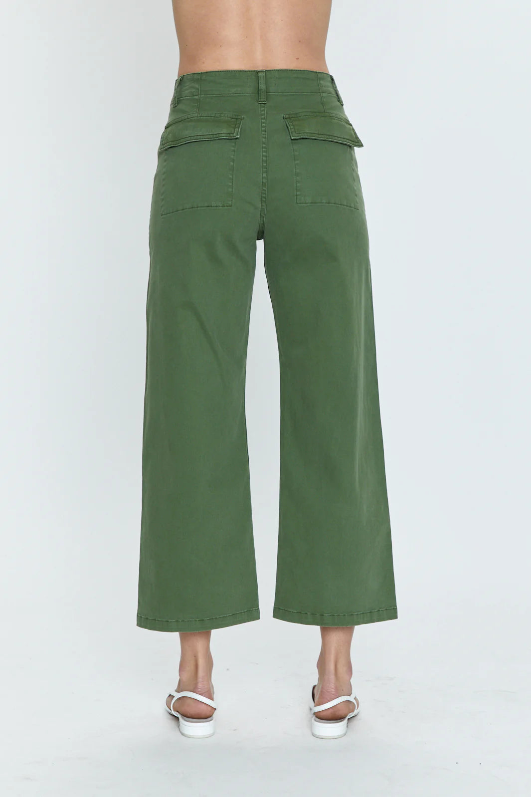 Pistola Sophia Wide Leg Utility Ankle - Basil