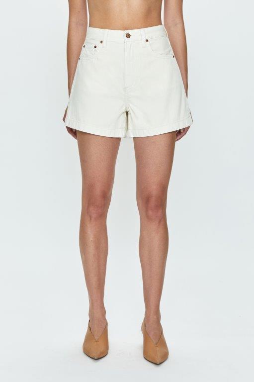 Pistola Saige High Rise Shorts - Eggshell