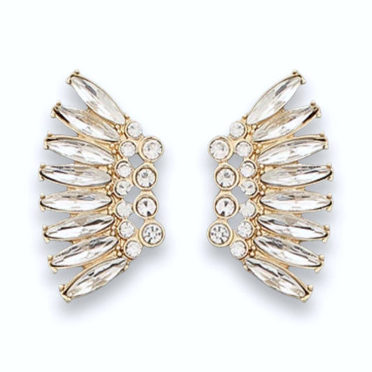 Crystal Marquis Wing Earrings