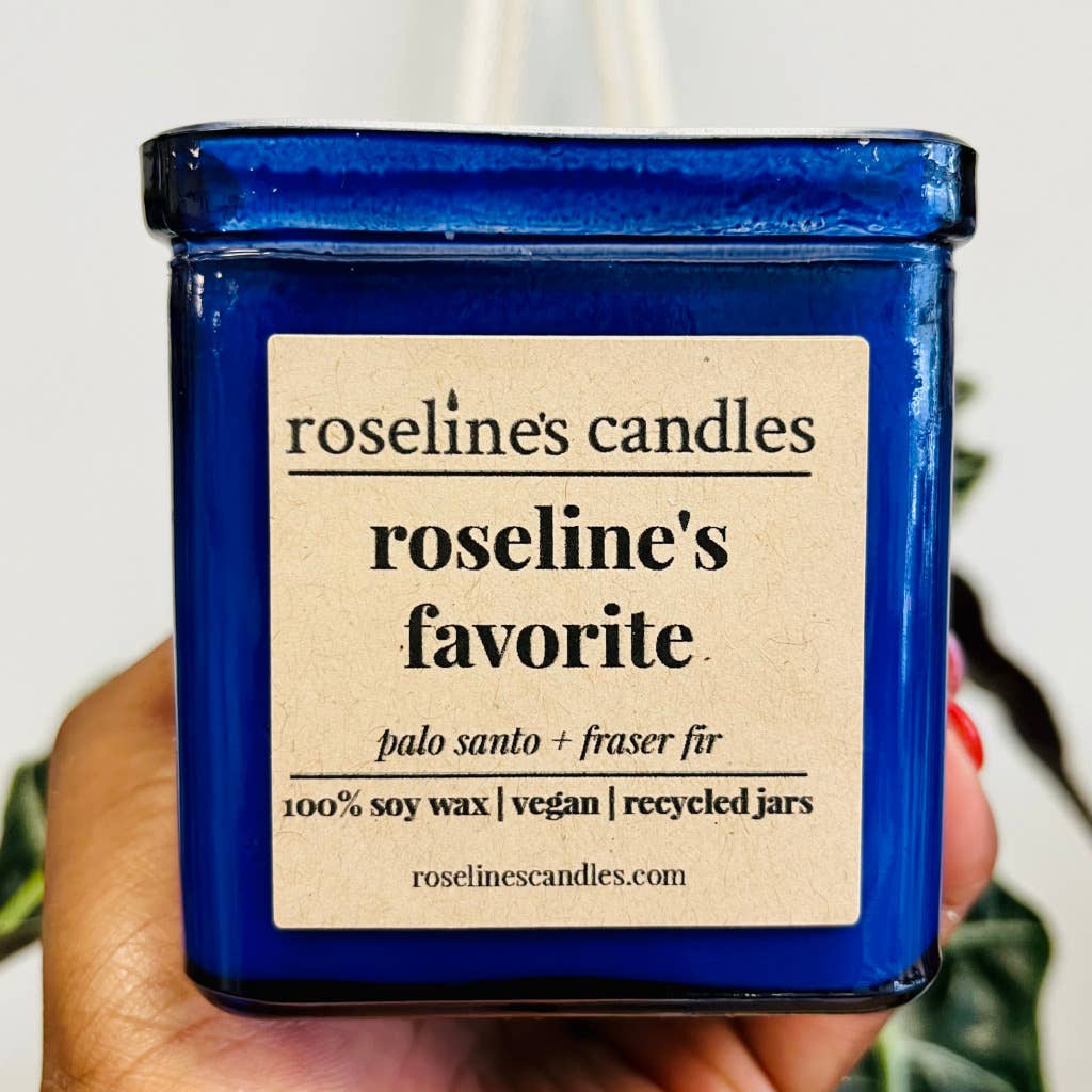 Roseline's Favorite - 8 oz Soy Candle - Recycled Glass Jar