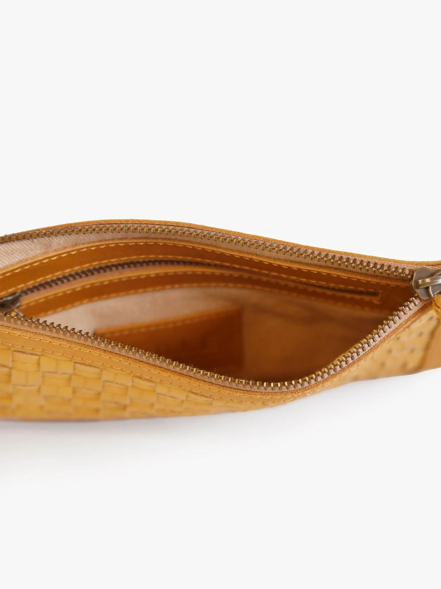 ABLE Basketweave Clutch - Cognac - SPARROW