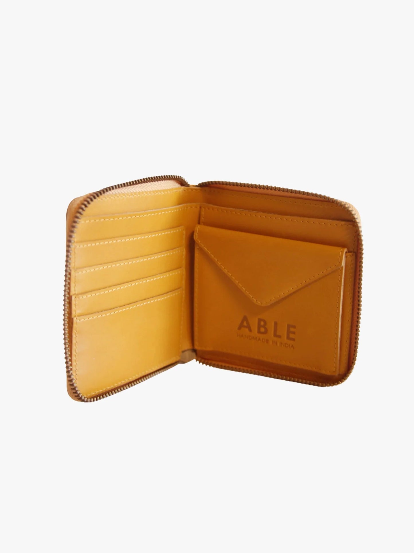 ABLE Helina Small Zip - Around Wallet - Cognac - SPARROW