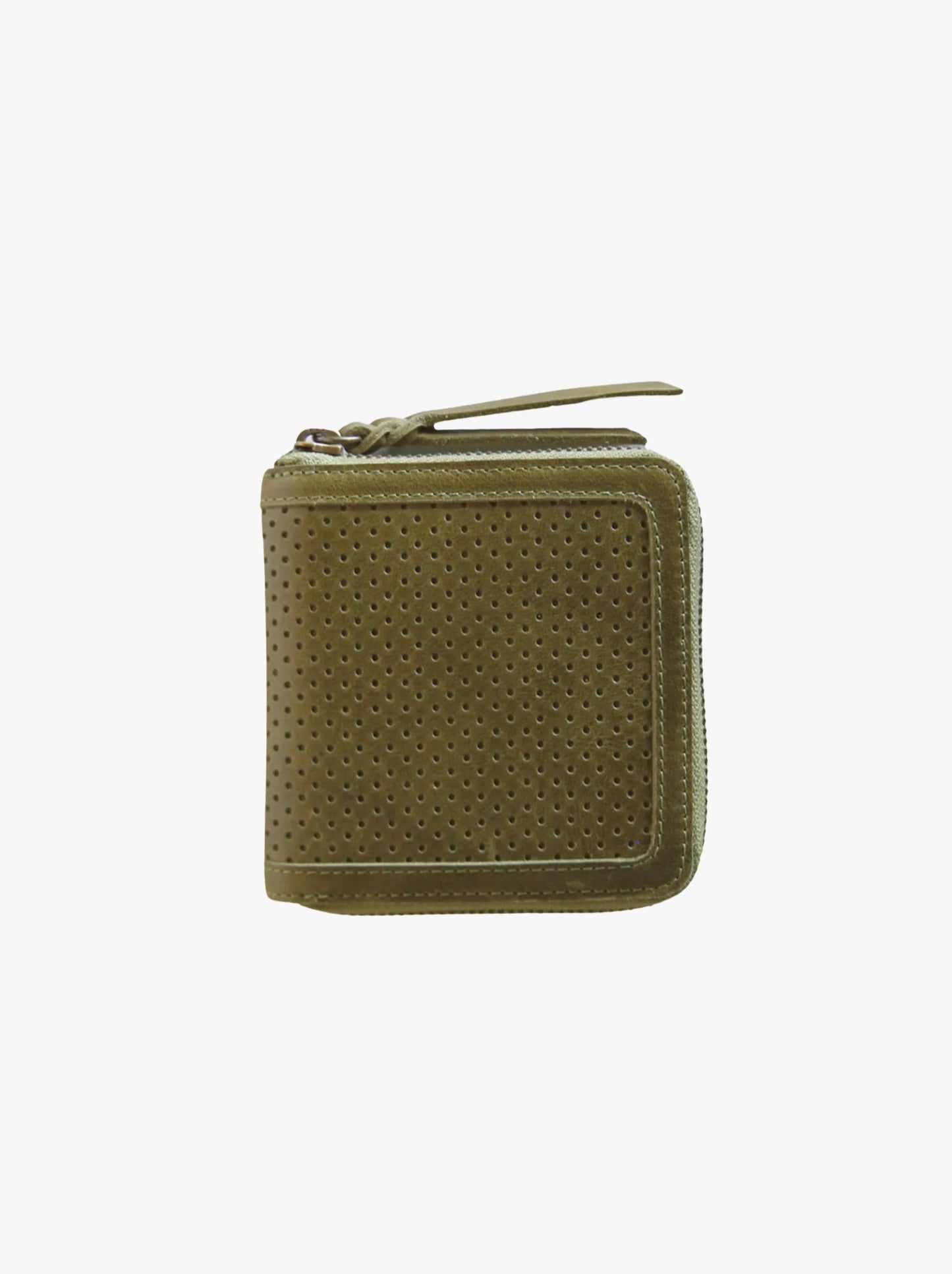 ABLE Helina Small Zip - Around Wallet - Perforated Moss - SPARROW