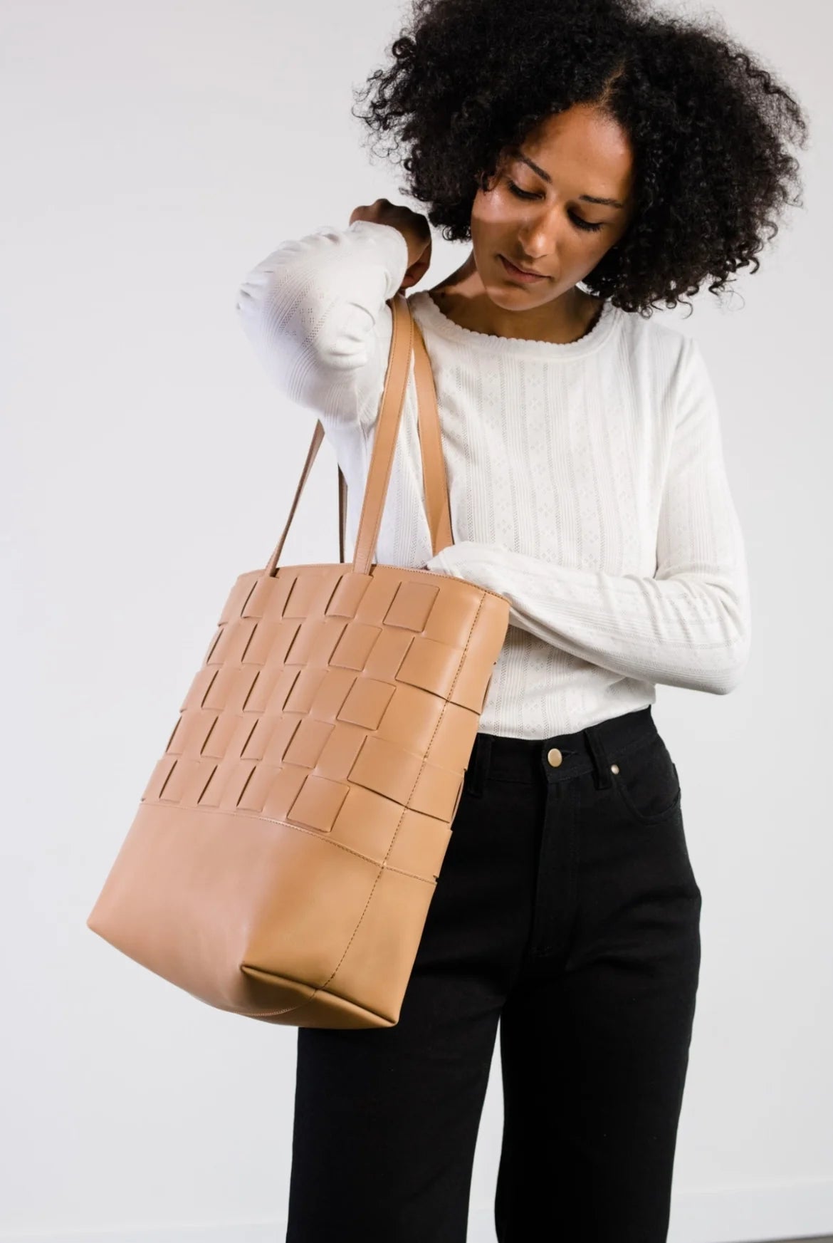 ABLE Mamuye Woven Tote - Mojave - SPARROW