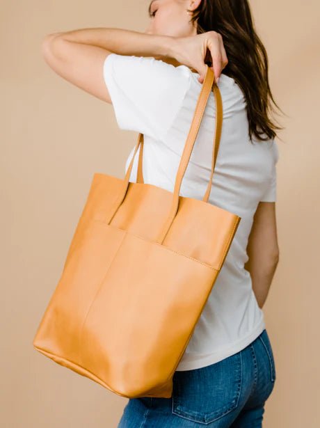 ABLE Selam Magazine Tote - Cognac - SPARROW