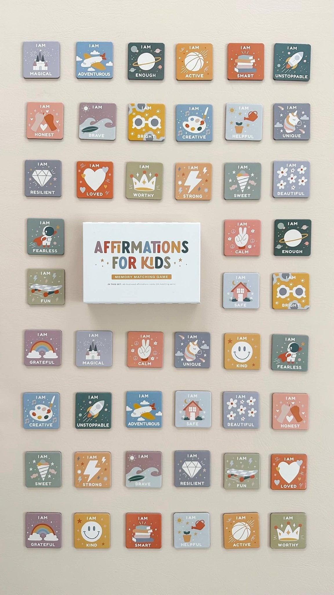 Affirmations for Kids Memory Matching Game - SPARROW