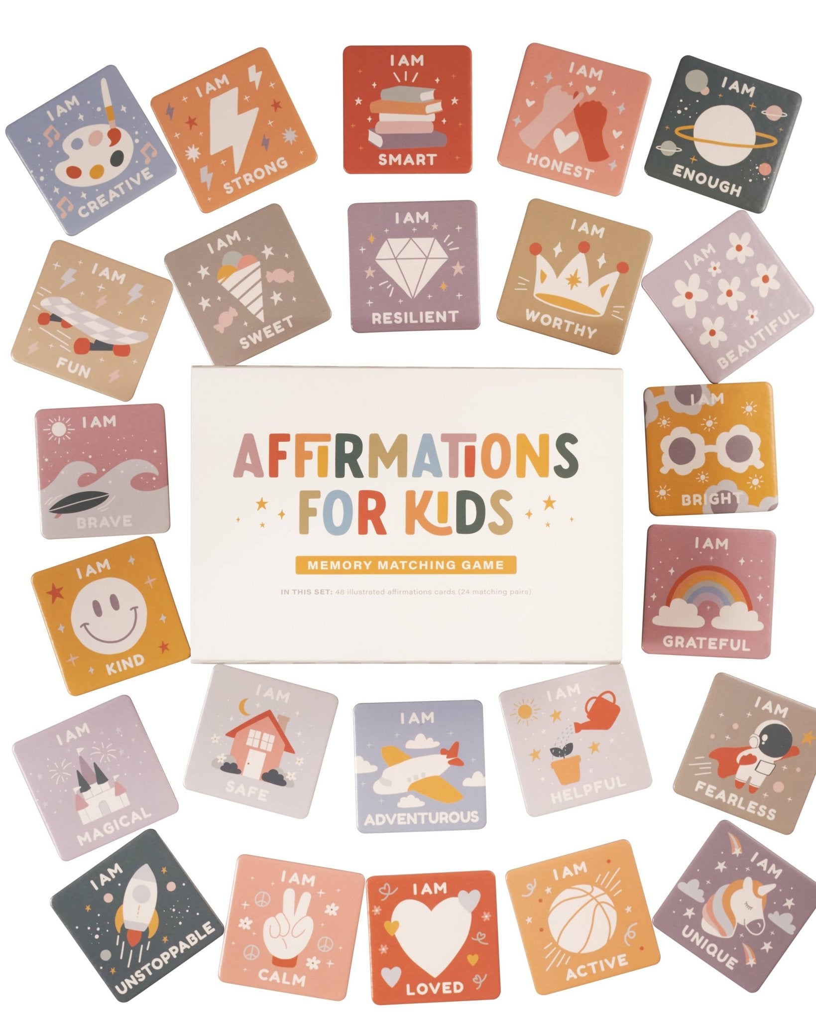 Affirmations for Kids Memory Matching Game - SPARROW