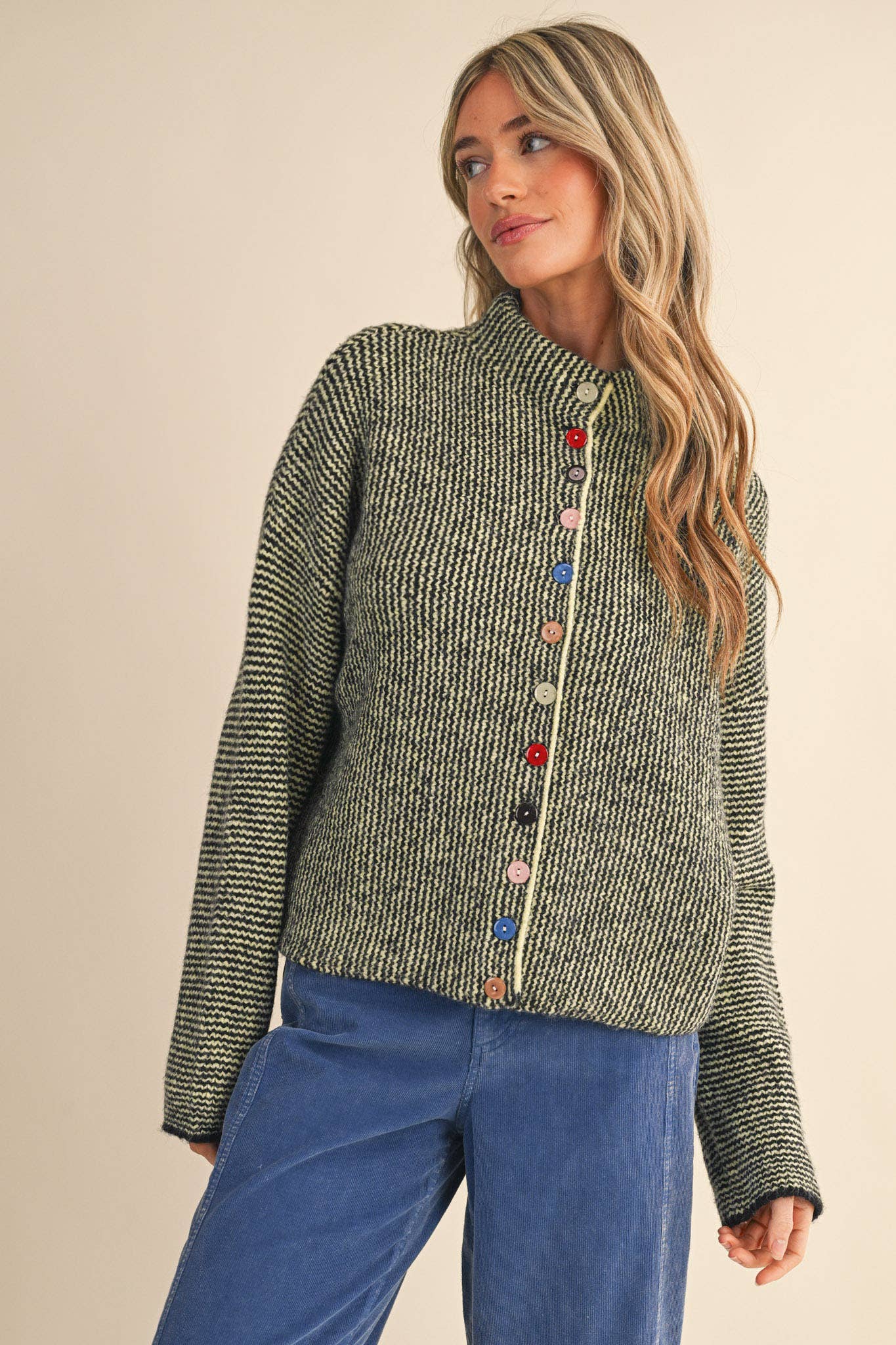 Alyssa Cardigan - Green - SPARROW