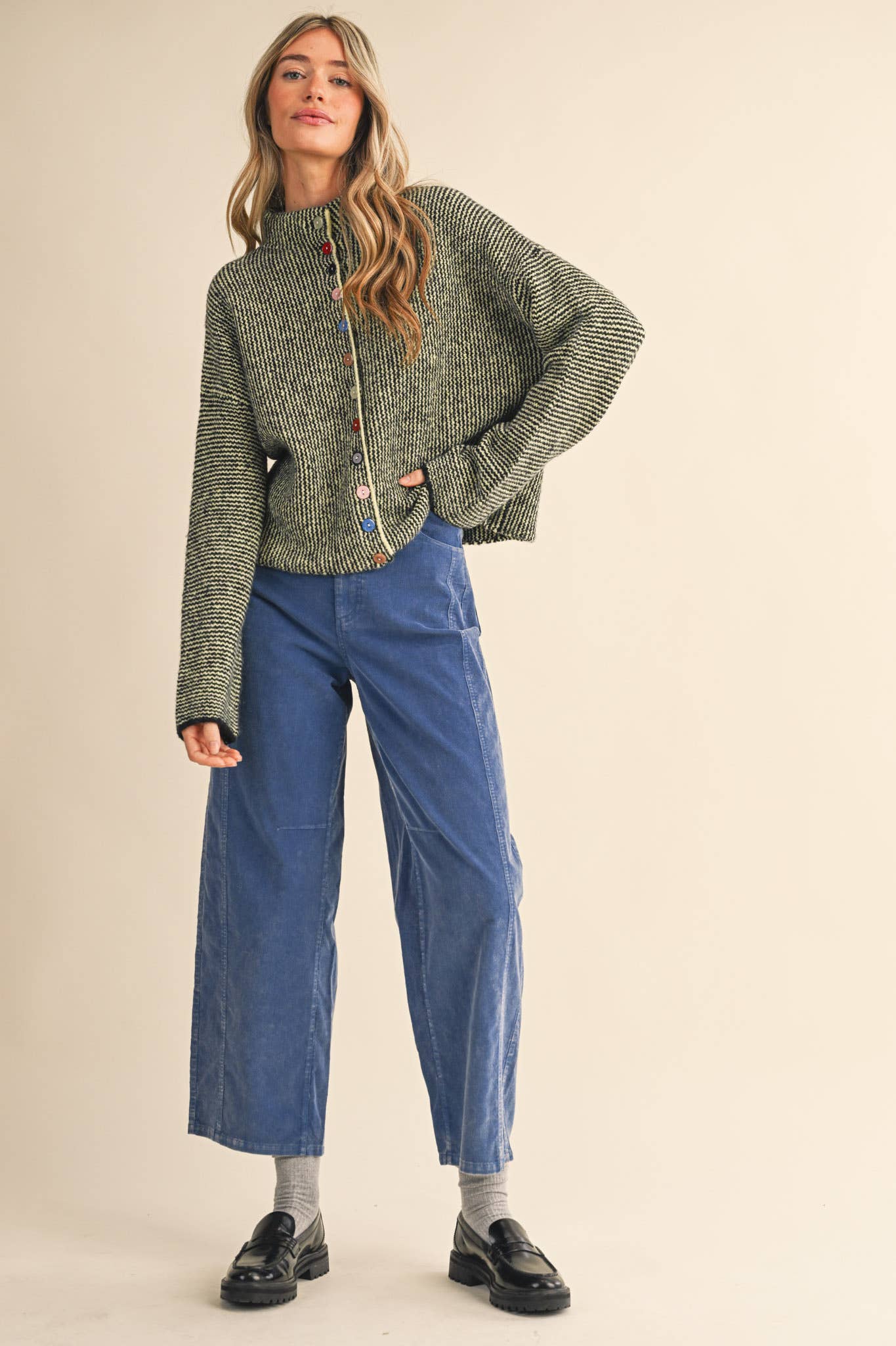 Alyssa Cardigan - Green - SPARROW