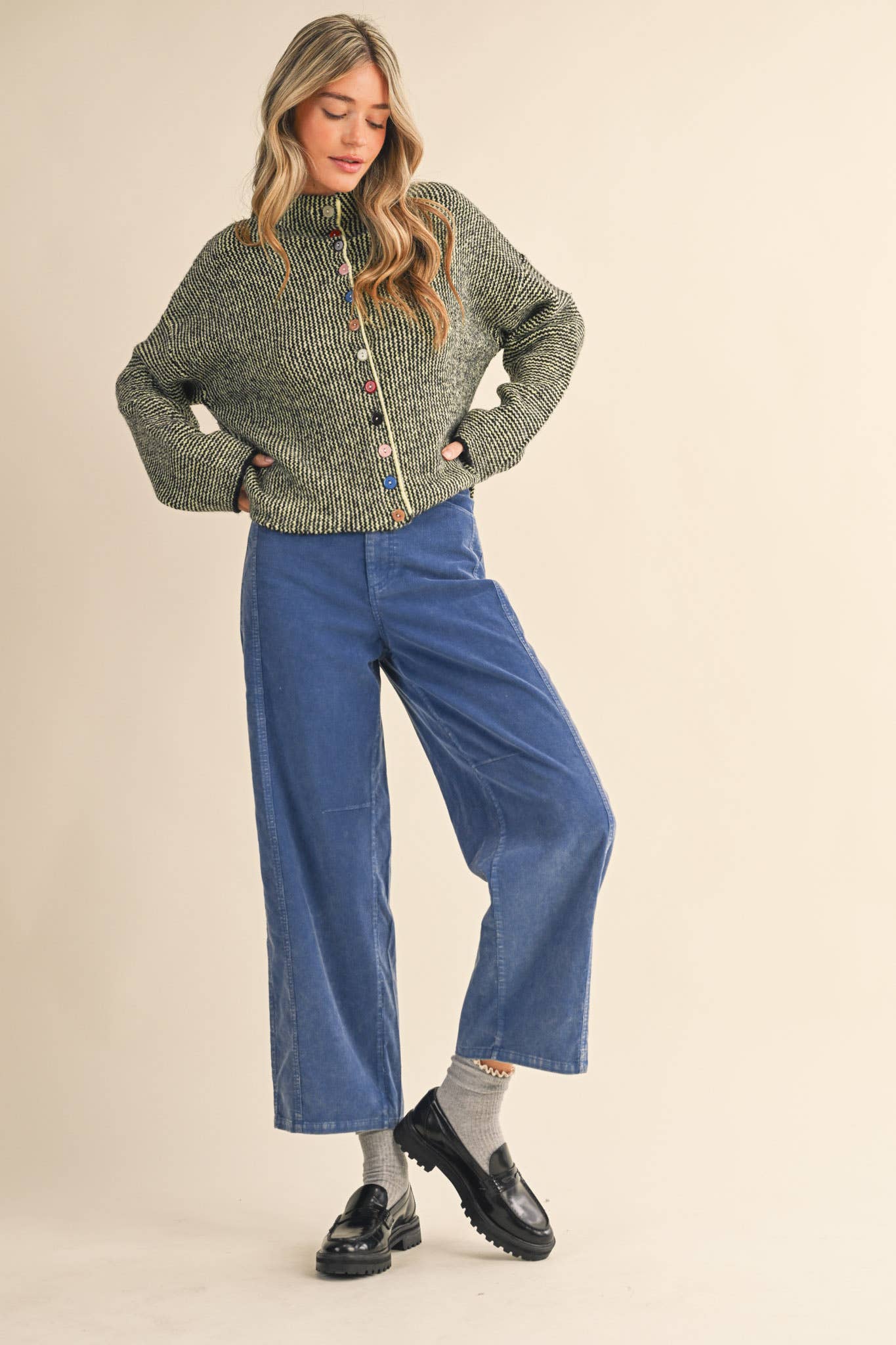 Alyssa Cardigan - Green - SPARROW