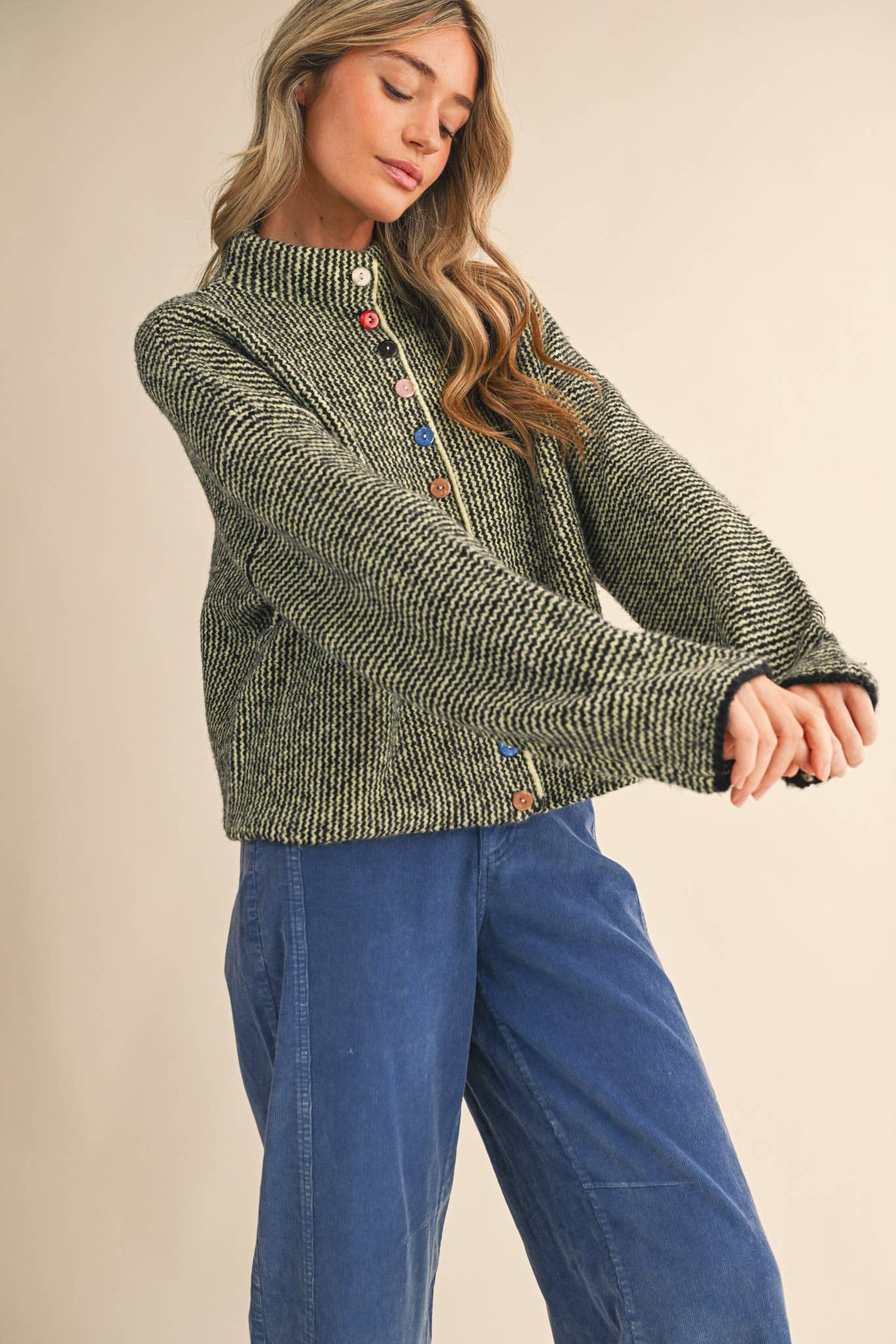 Alyssa Cardigan - Green - SPARROW