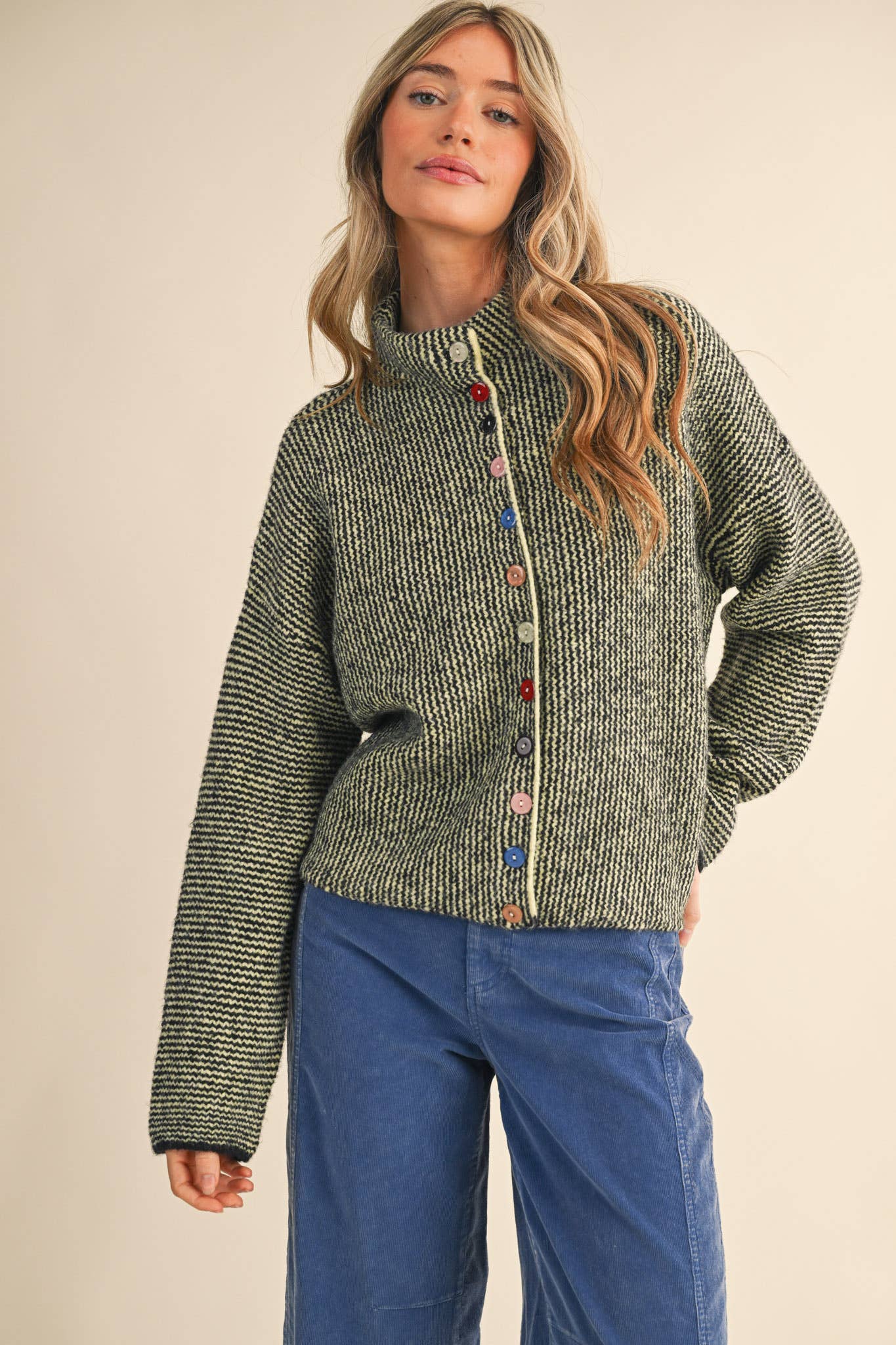 Alyssa Cardigan - Green - SPARROW