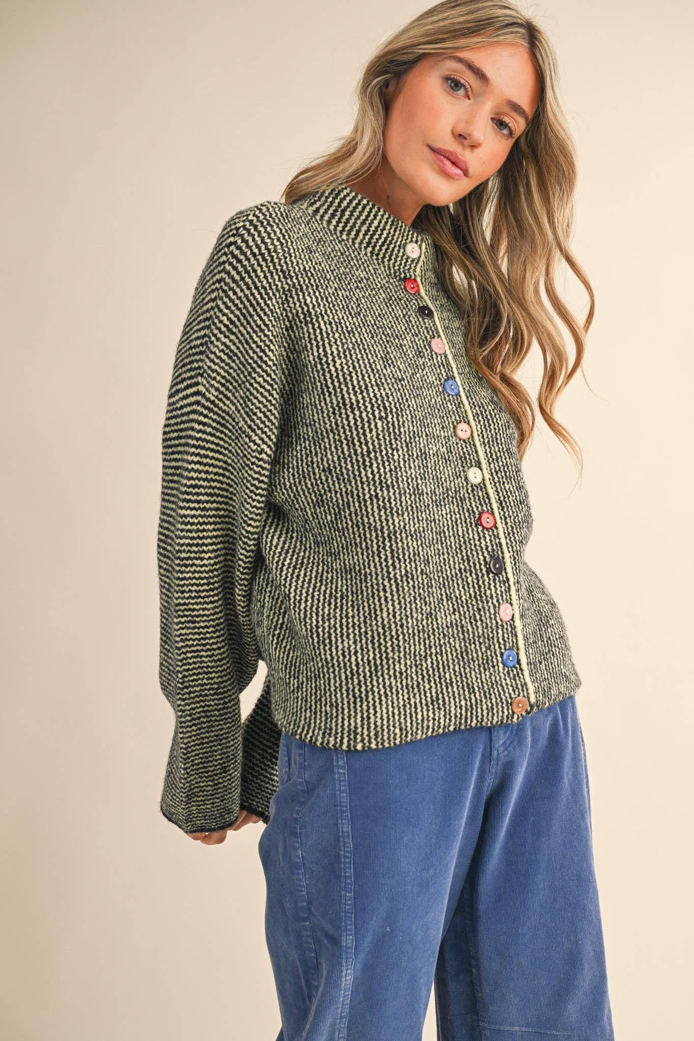 Alyssa Cardigan - Green - SPARROW
