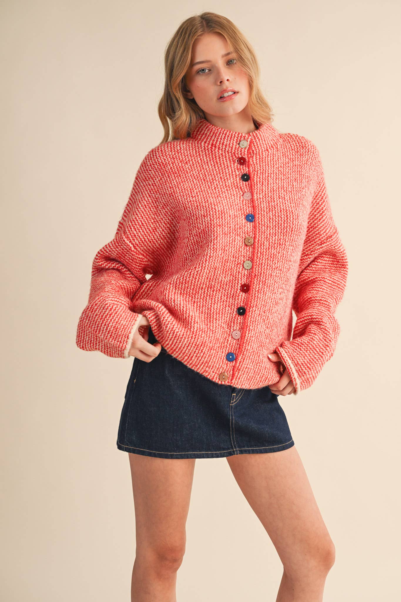 Alyssa Cardigan - Red - SPARROW