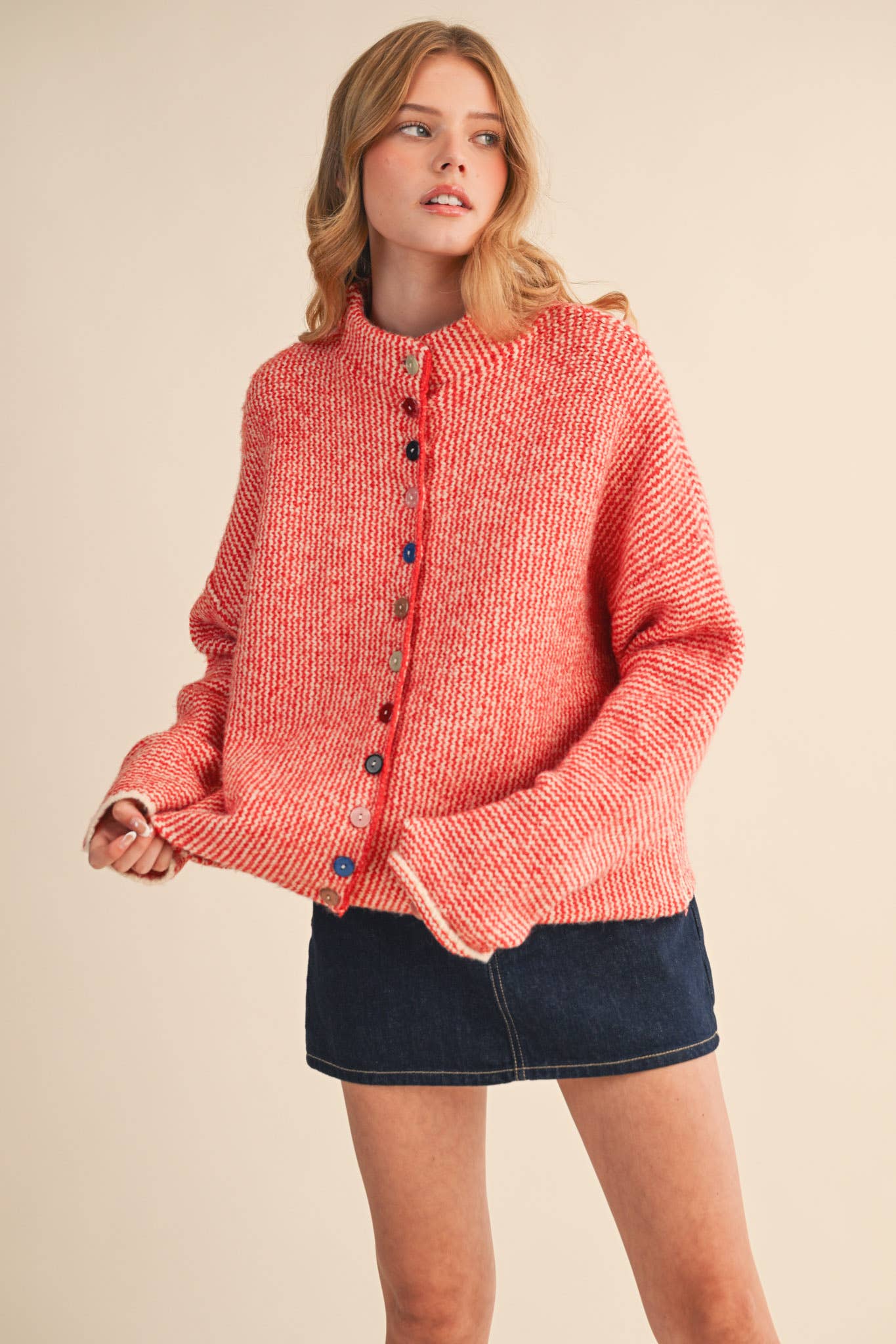Alyssa Cardigan - Red - SPARROW