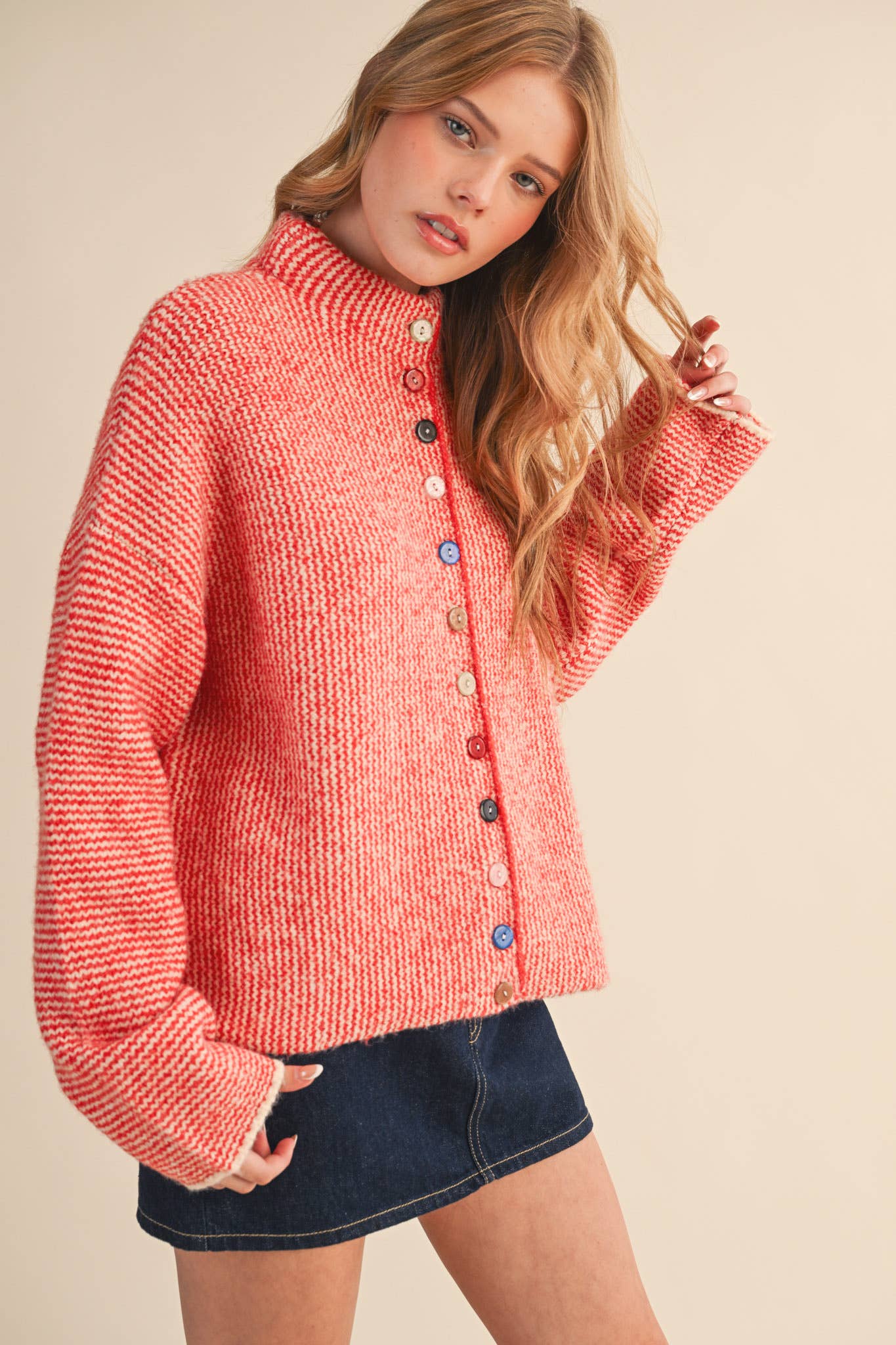 Alyssa Cardigan - Red - SPARROW