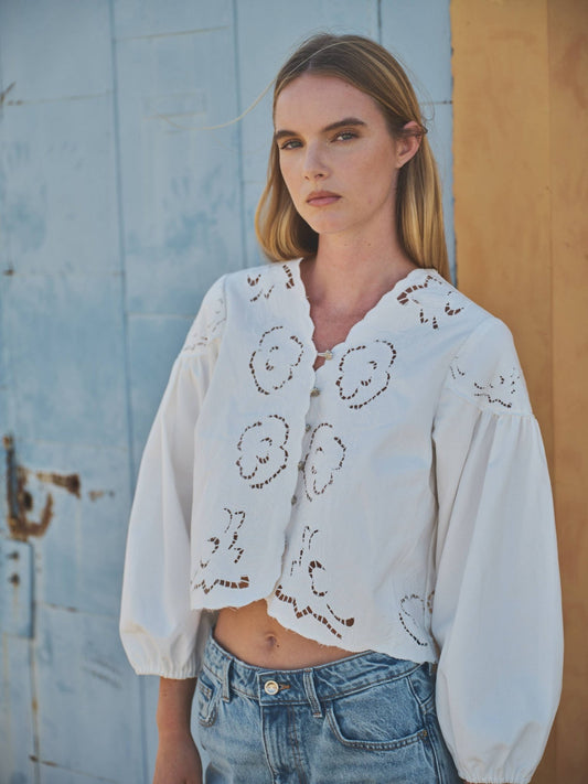 Alyssa Top - White - SPARROW