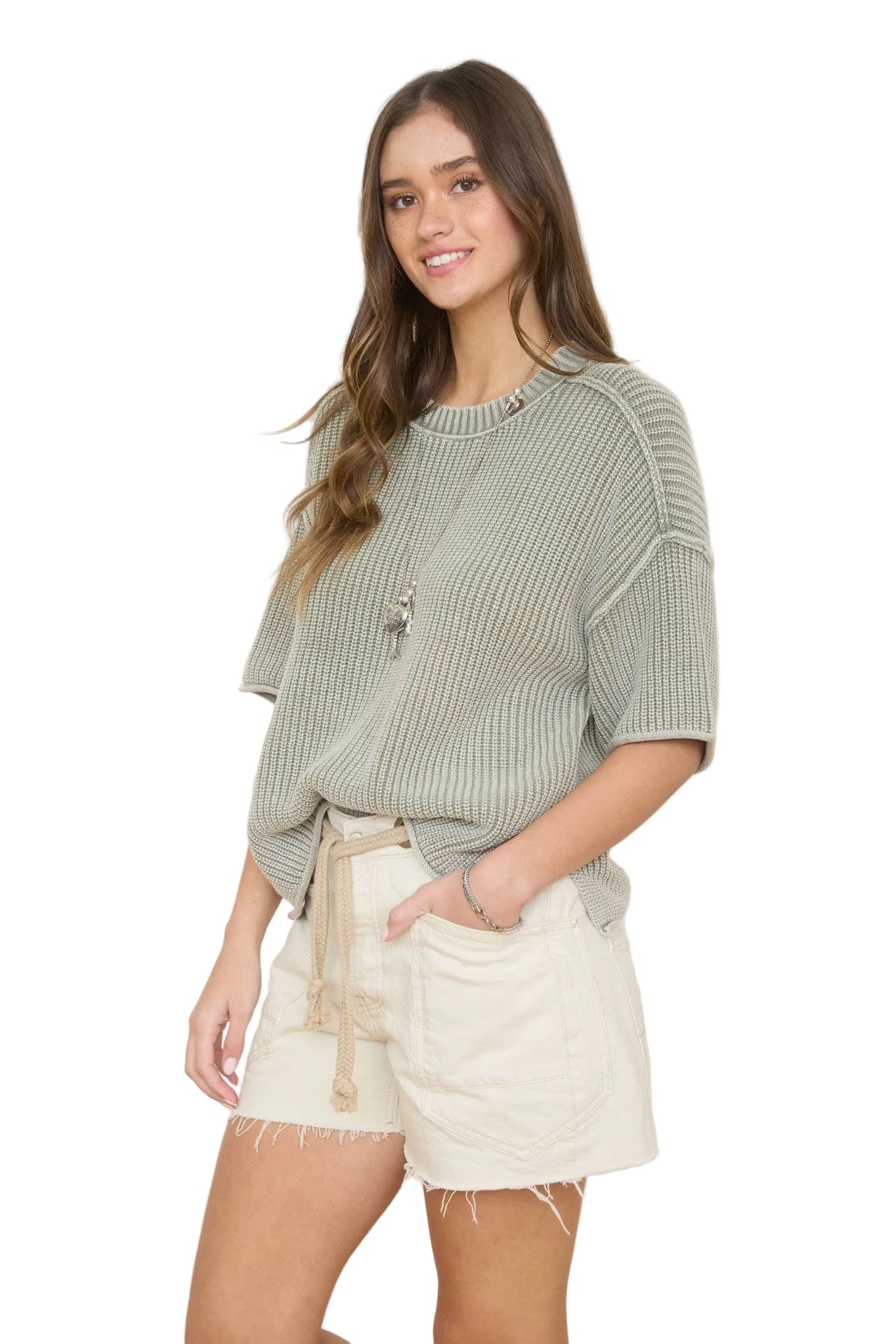 Amelia Top - Light Olive - SPARROW