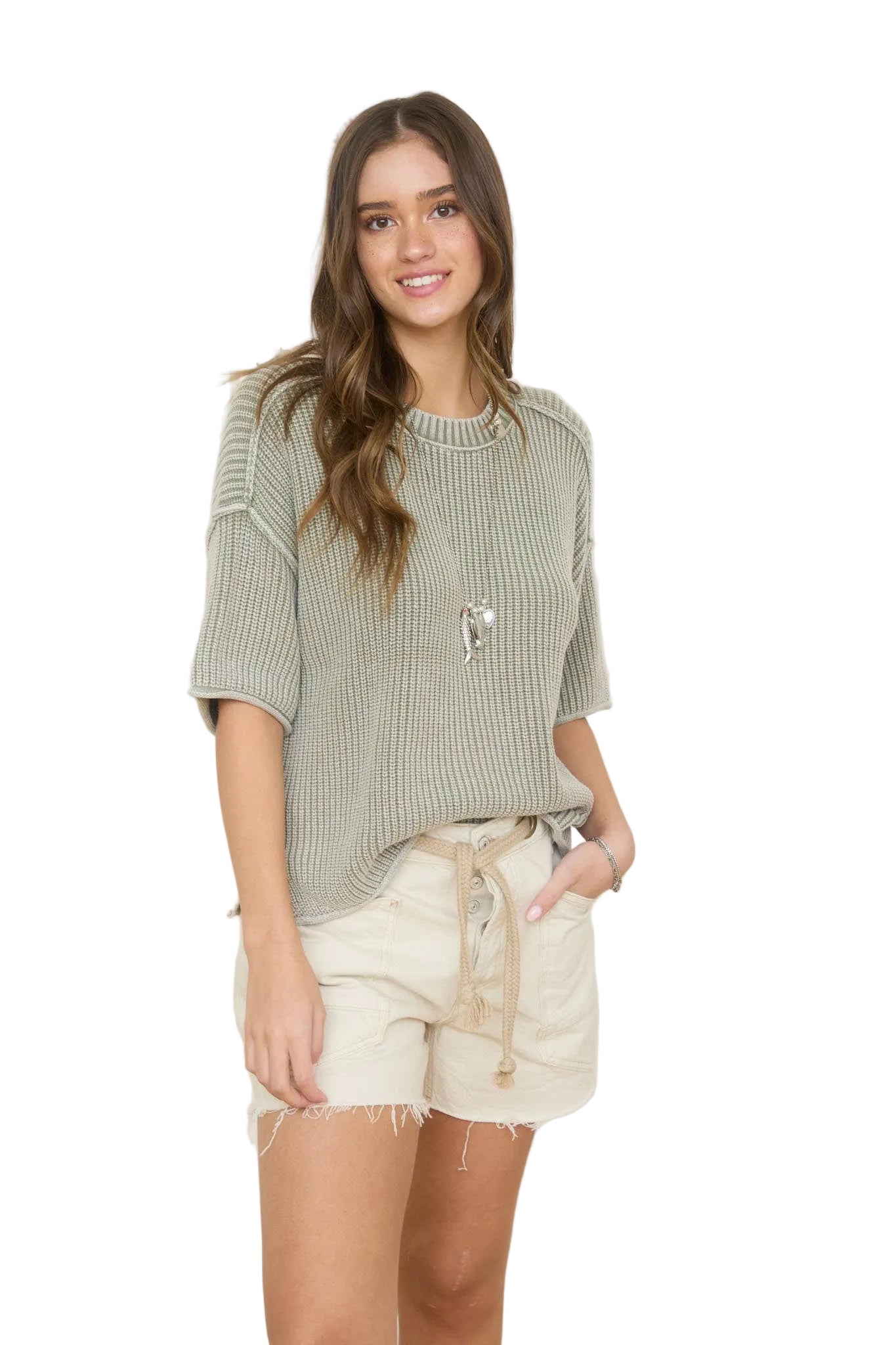 Amelia Top - Light Olive - SPARROW
