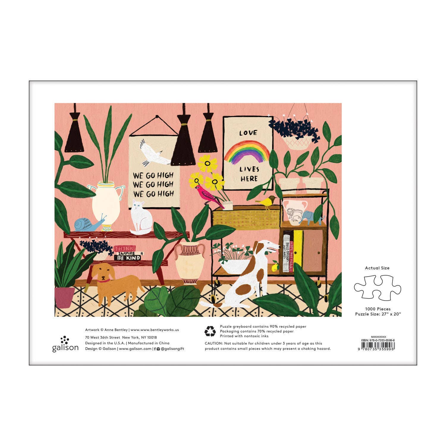 Anne Bentley Love Lives Here 1000 Piece Puzzle - SPARROW