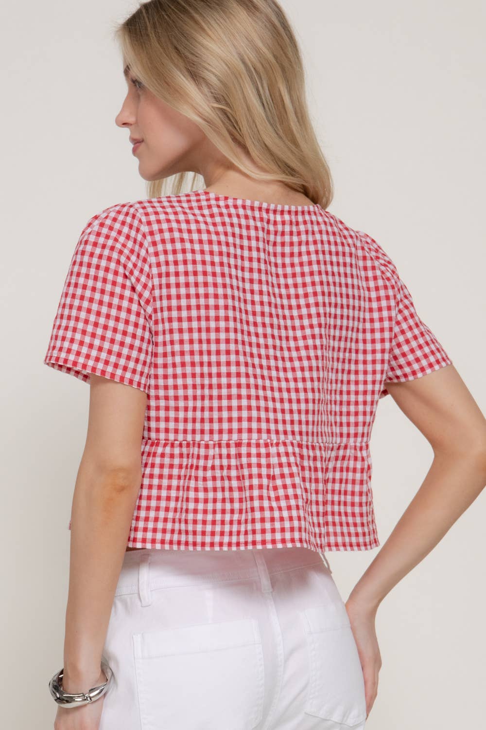 Ashley Tie Top - Red - SPARROW