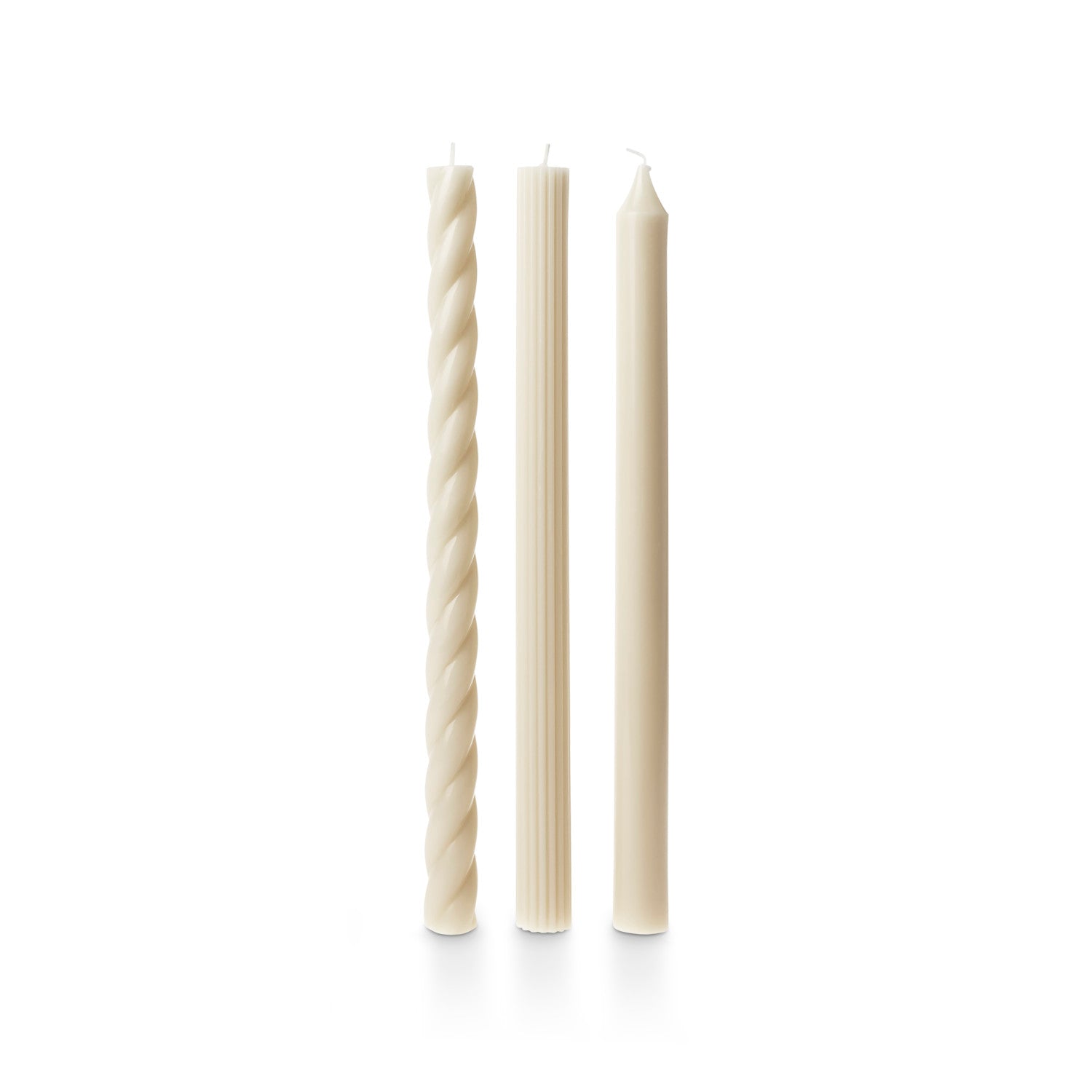 Assorted Candle Tapers 3 - Pack - Cream - SPARROW