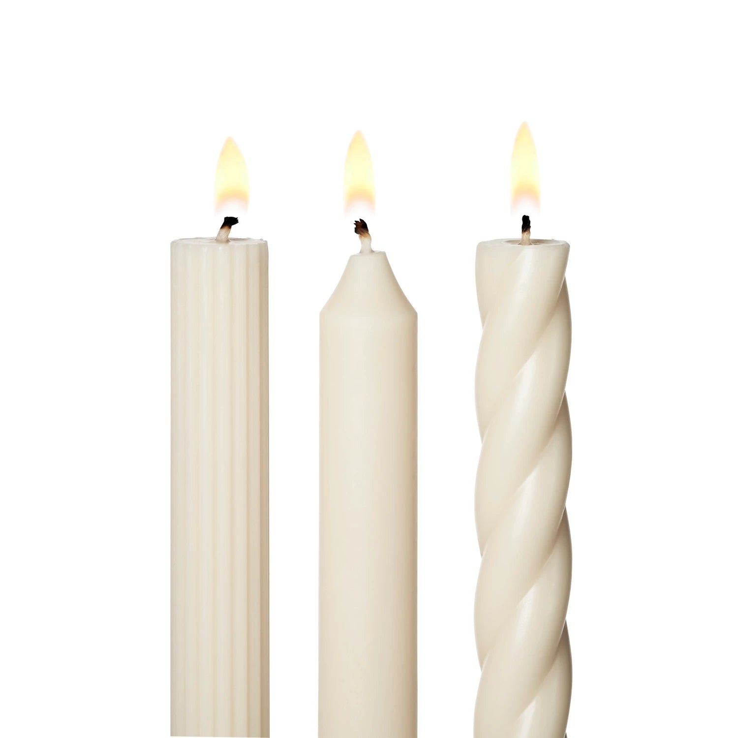 Assorted Candle Tapers 3 - Pack - Cream - SPARROW