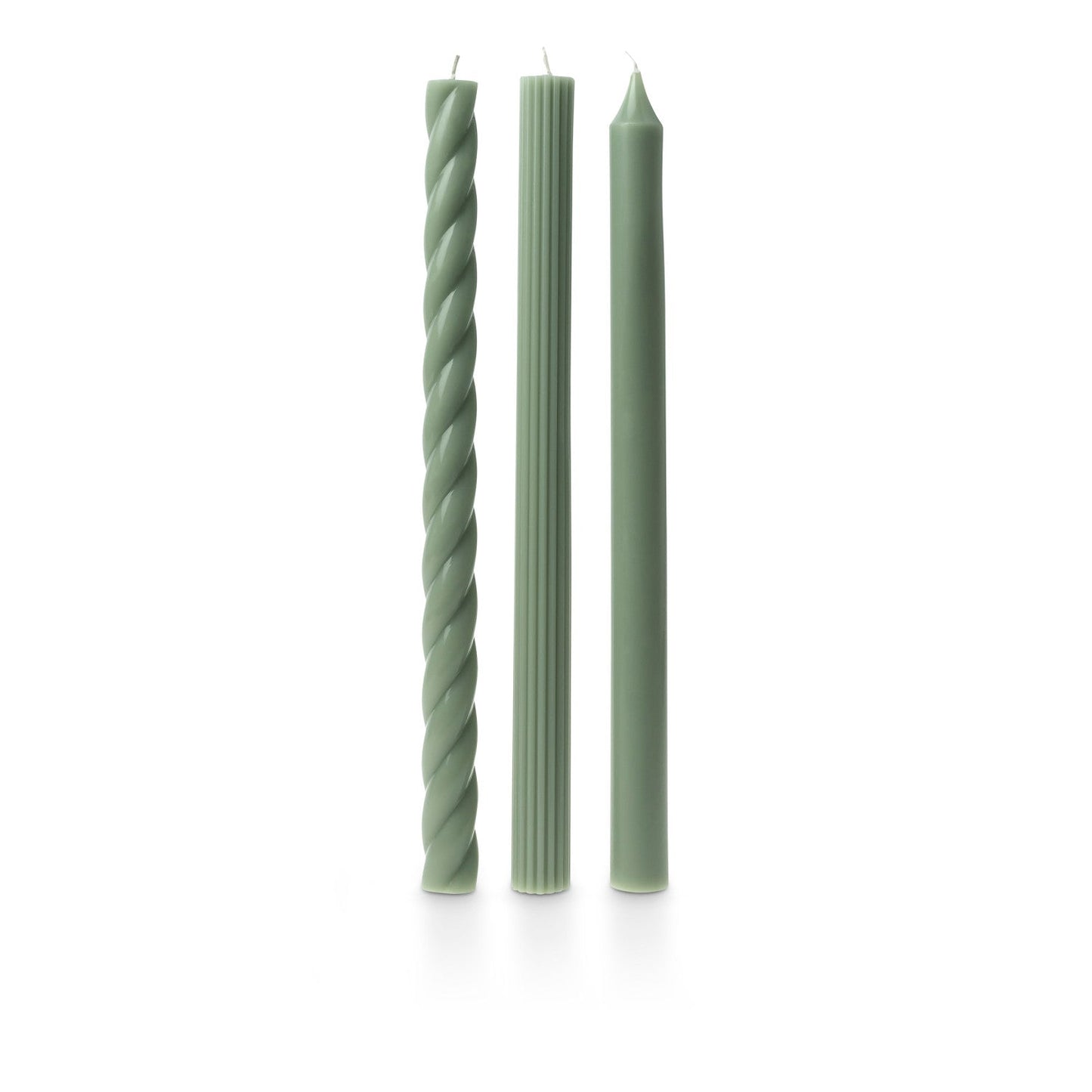 Assorted Candle Tapers 3 - Pack - Green - SPARROW