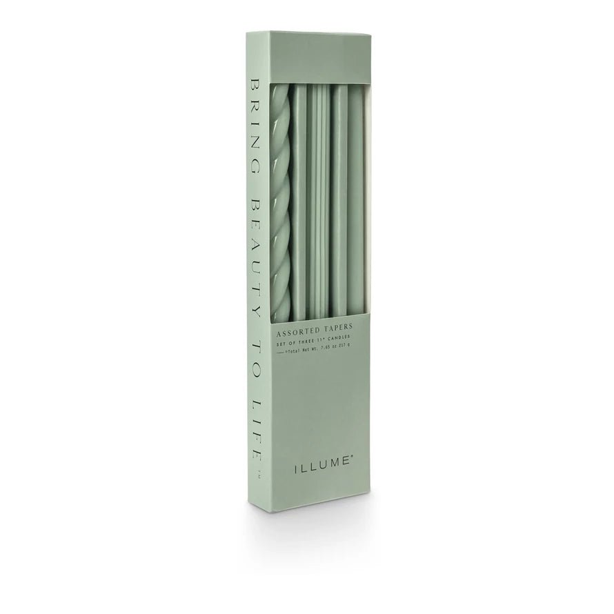 Assorted Candle Tapers 3 - Pack - Sage Green - SPARROW