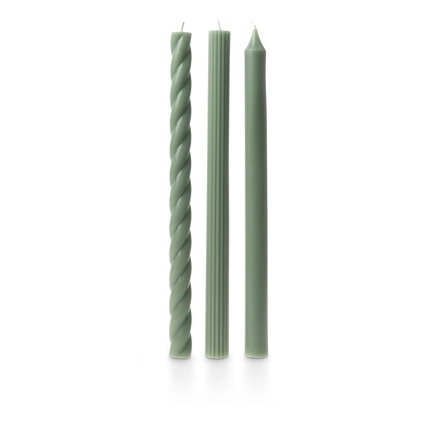 Assorted Candle Tapers 3 - Pack - Sage Green - SPARROW