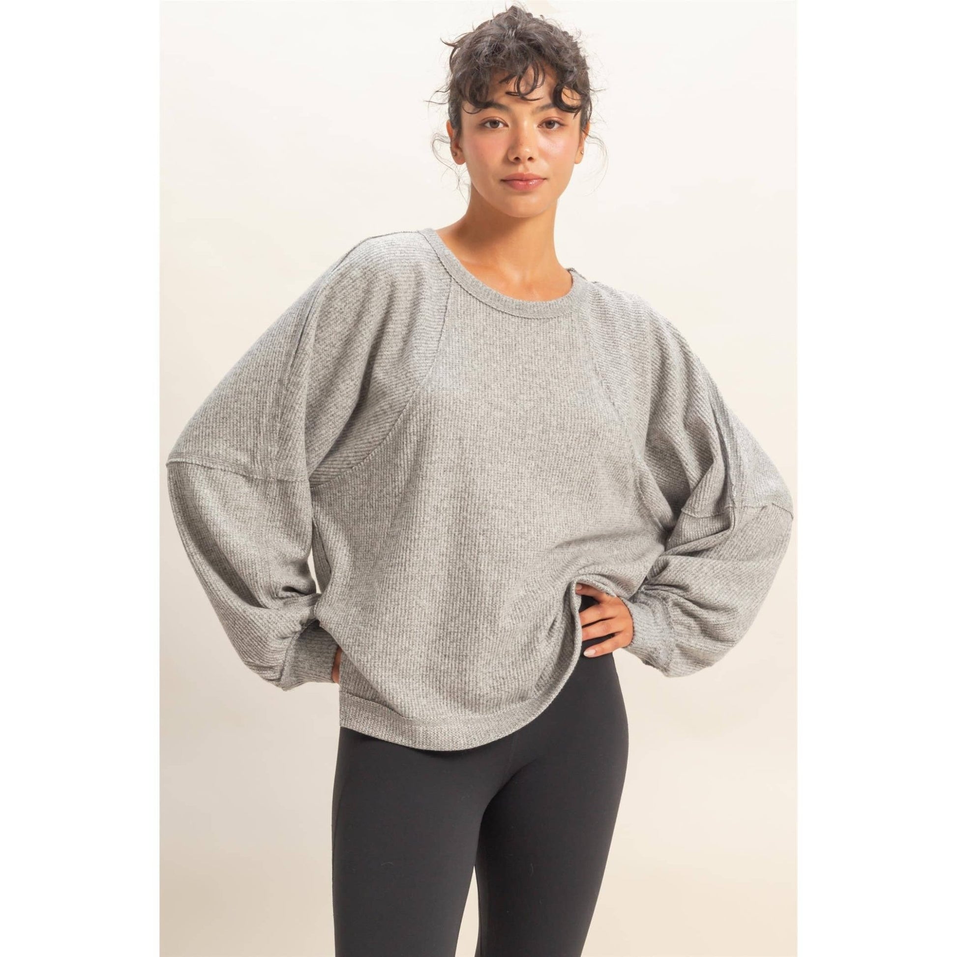 Audrey Top - Heather Gray - SPARROW