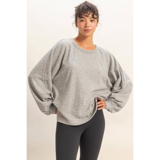 Audrey Top - Heather Gray - SPARROW