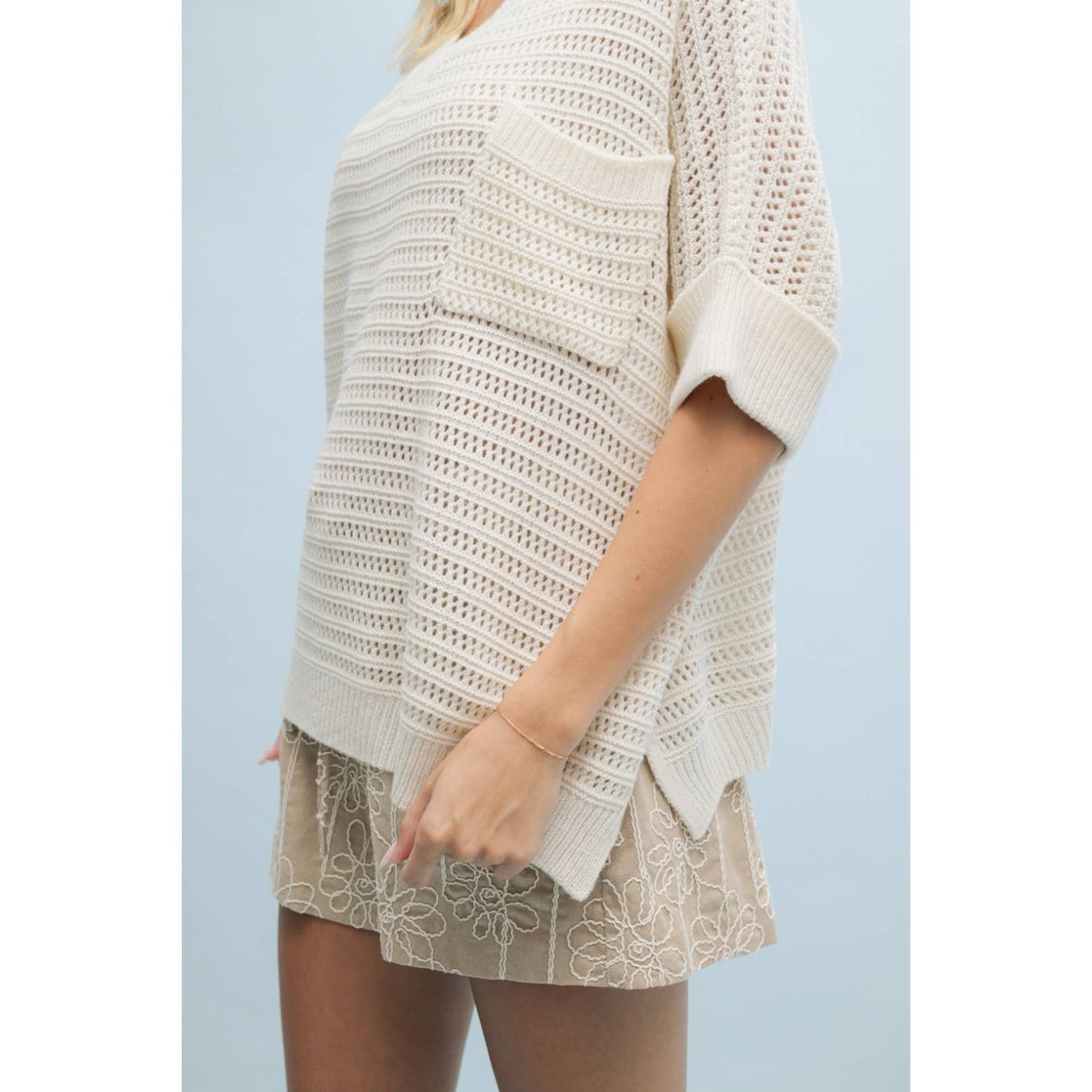 Ava Knit Top - Cream - SPARROW