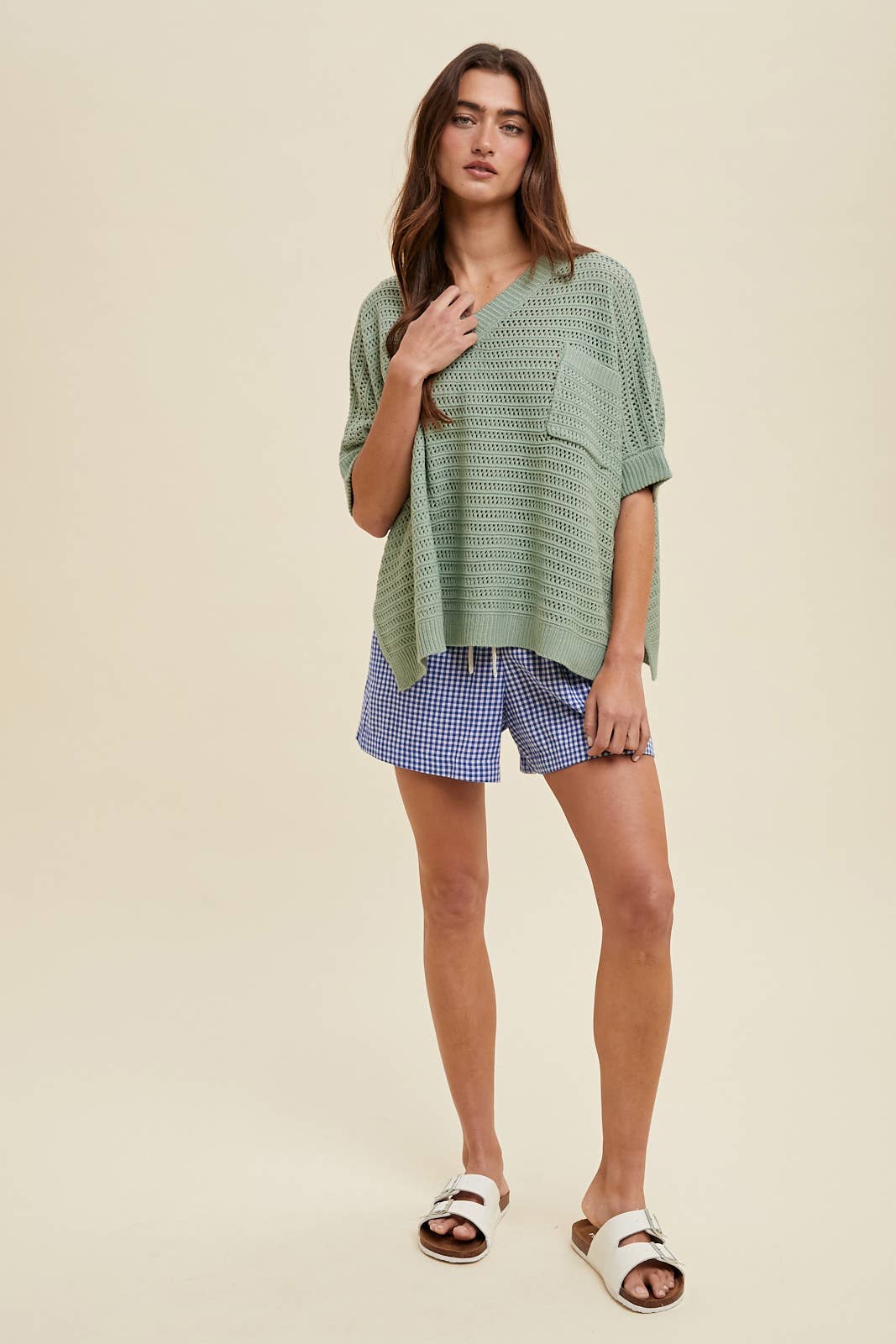 Ava Knit Top - Sage - SPARROW