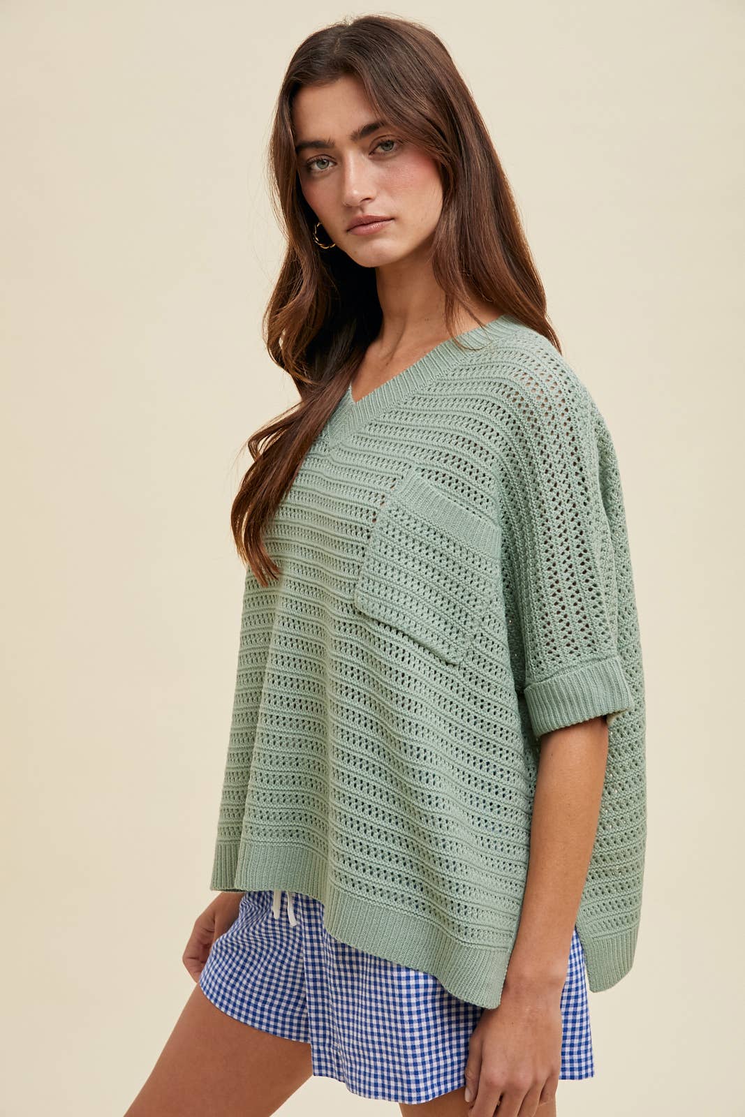 Ava Knit Top - Sage - SPARROW