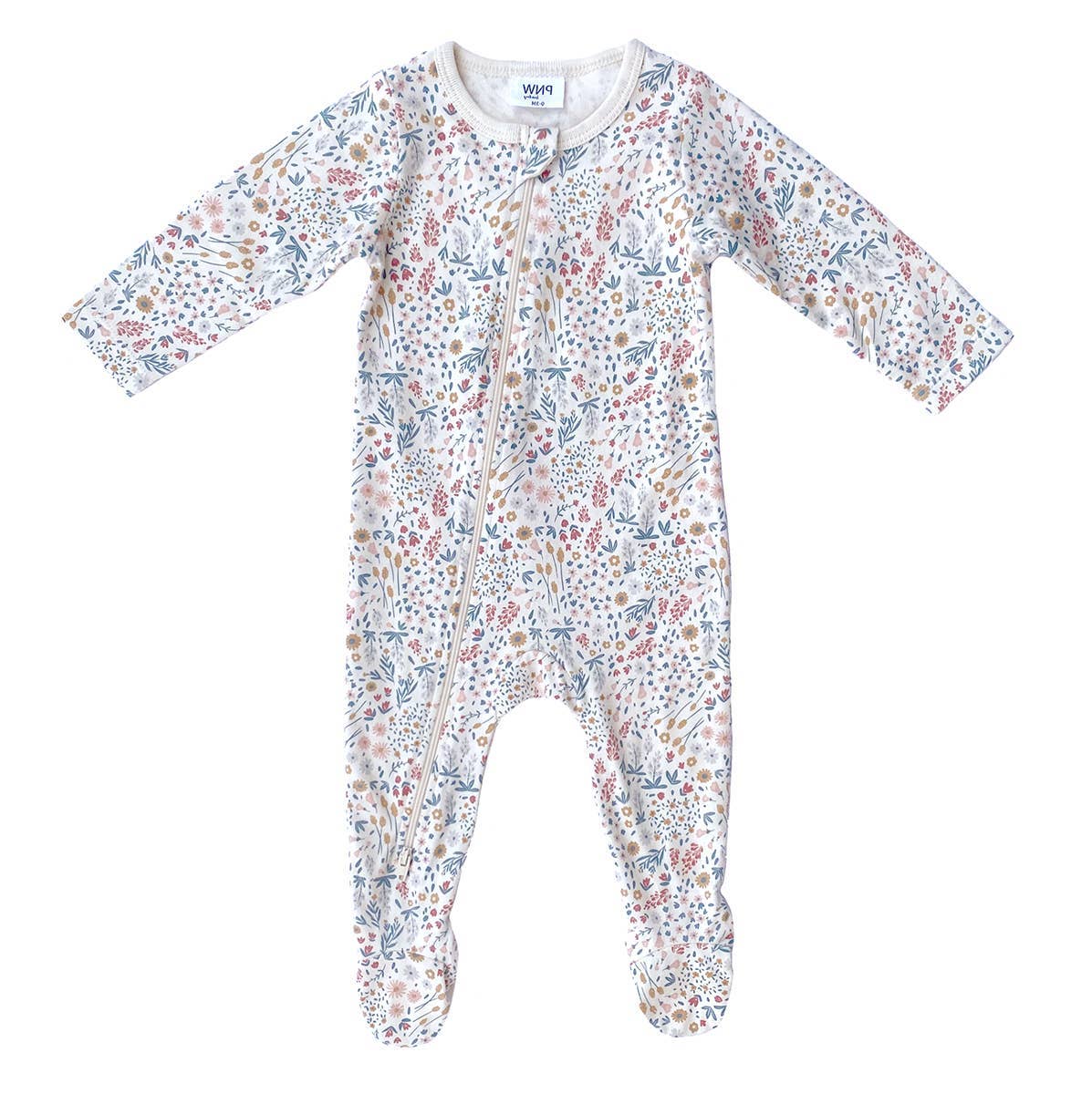 Baby Footed Zip Romper - Mountain Meadow - SPARROW