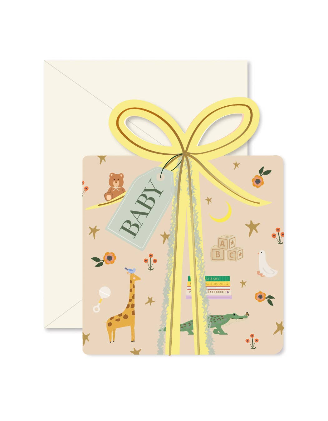 Baby Gift Die - Cut Greeting Card - SPARROW