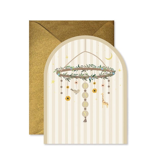 Baby Mobile Arch Greeting Card - SPARROW