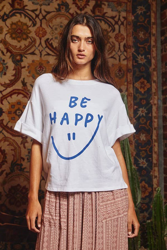 Be Happy Tee - SPARROW