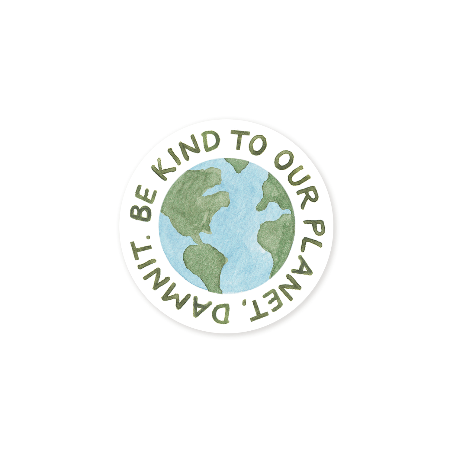 Be Kind To Our Planet — Eco - Conscious Earth Sticker - SPARROW