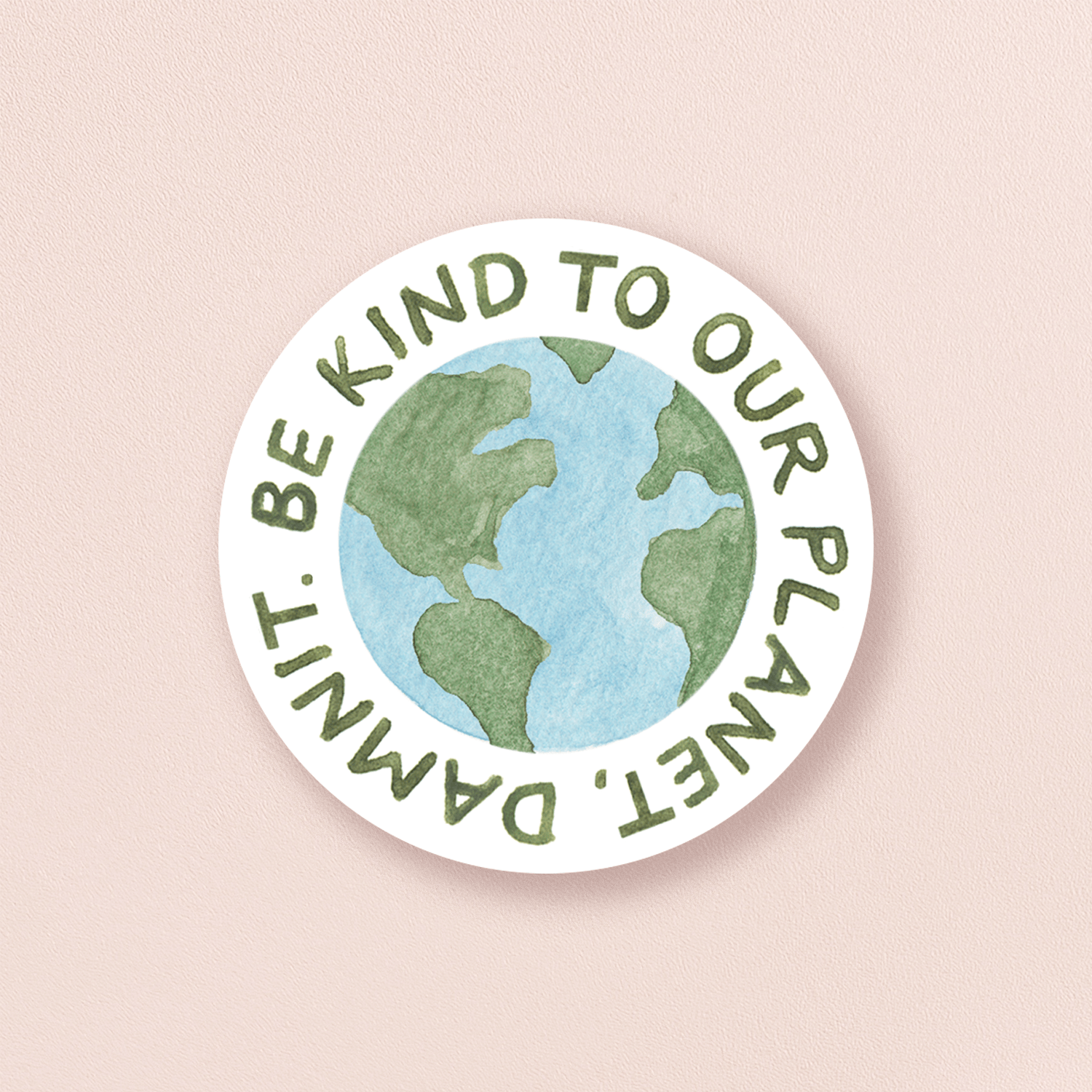 Be Kind To Our Planet — Eco - Conscious Earth Sticker - SPARROW