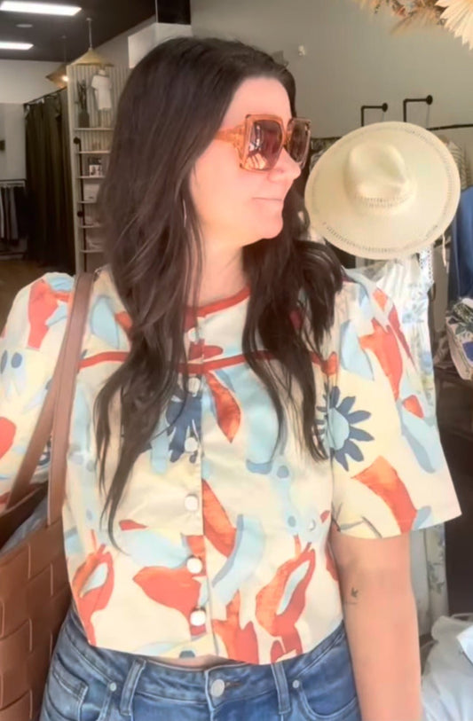 Bel Kazan Lilith Top - Cream Velora - SPARROW