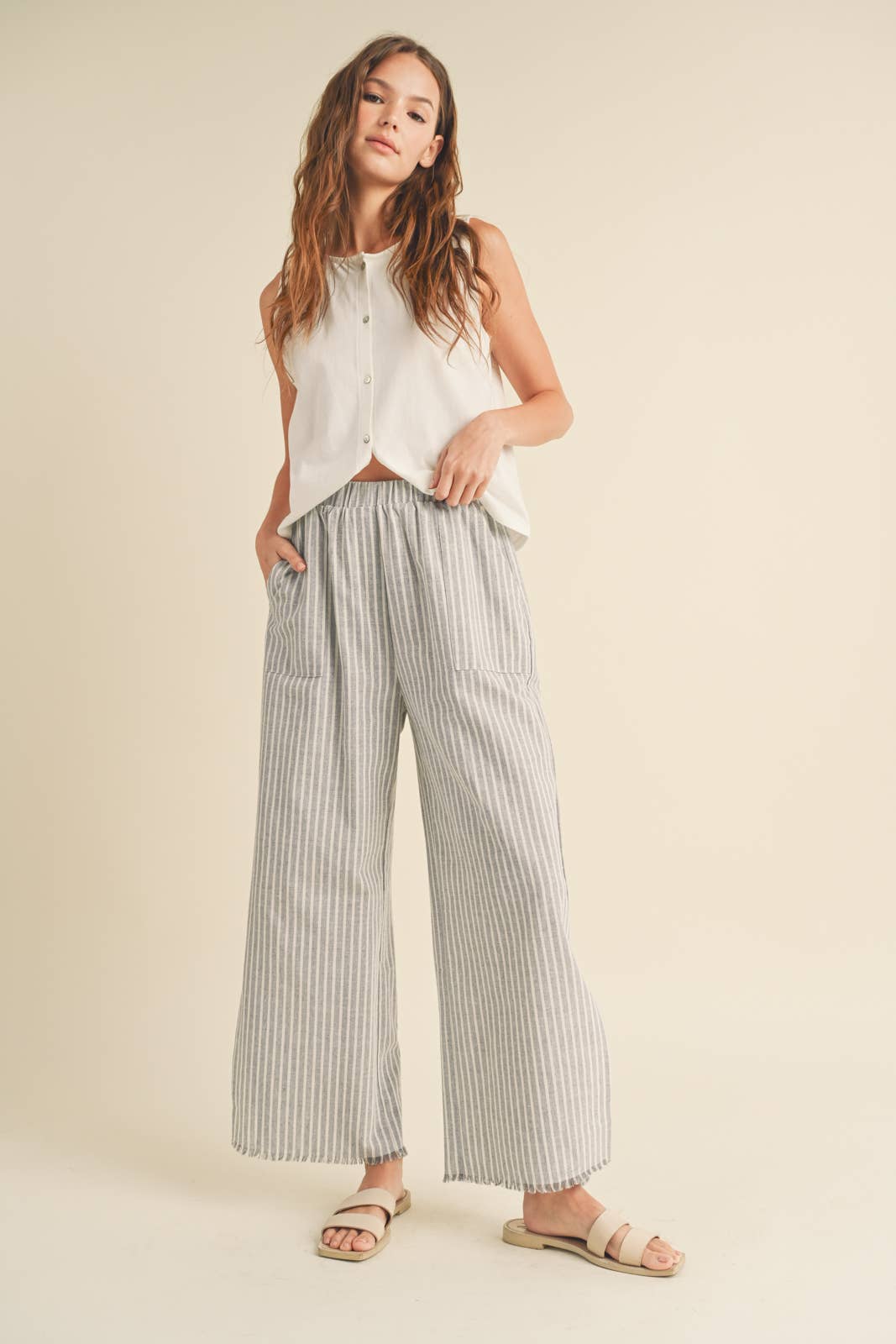 Charles Linen Pants - Cloud