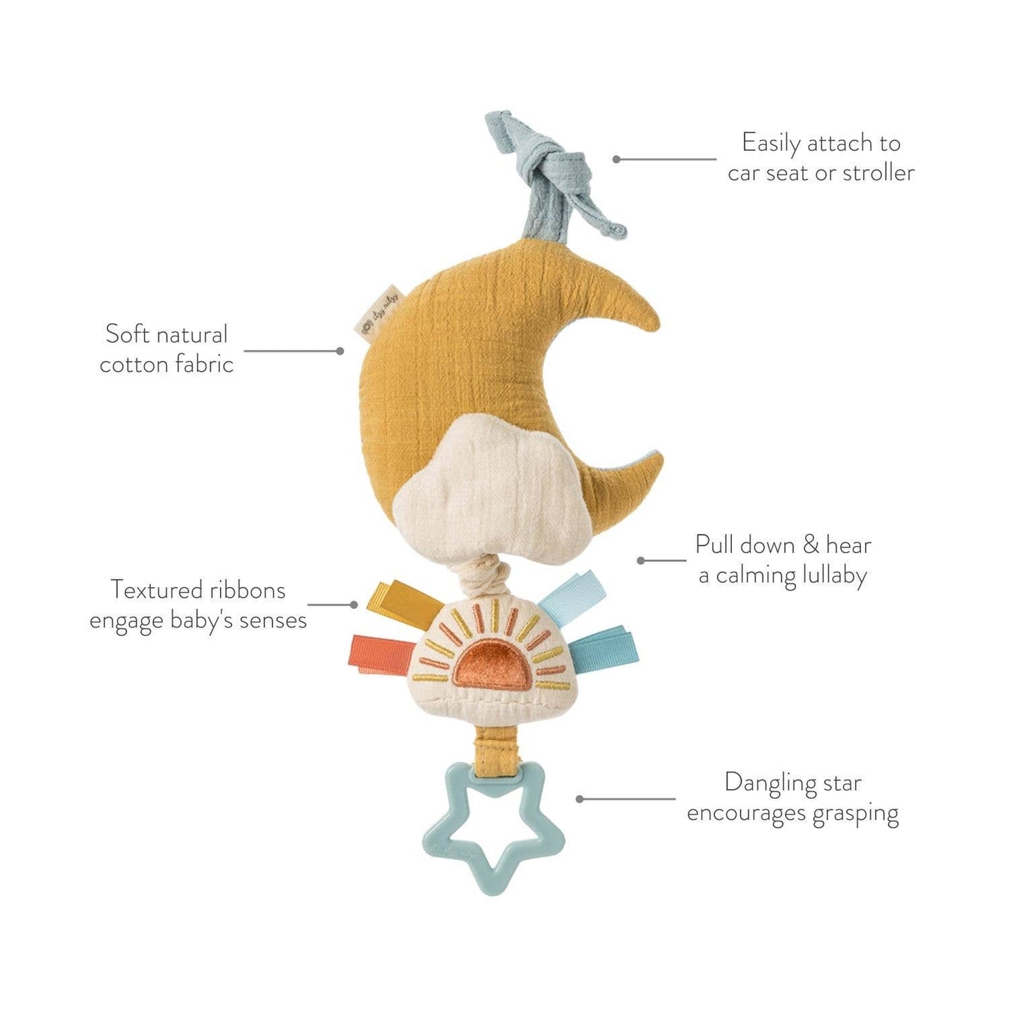 Bitzy Notes™ Musical Pull - Down Toy Cloud/Sun - SPARROW