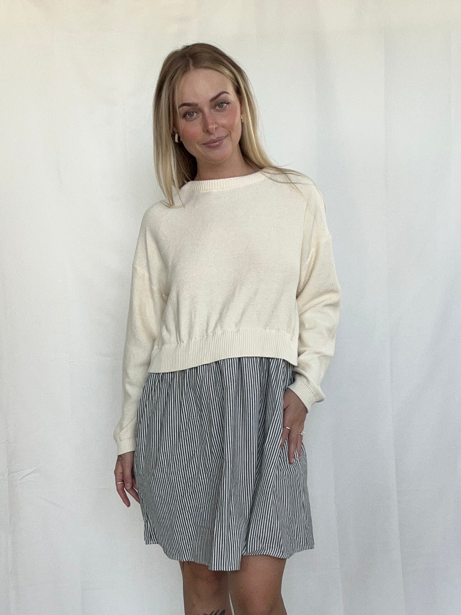 Blake Sweater Dress - Olive - SPARROW