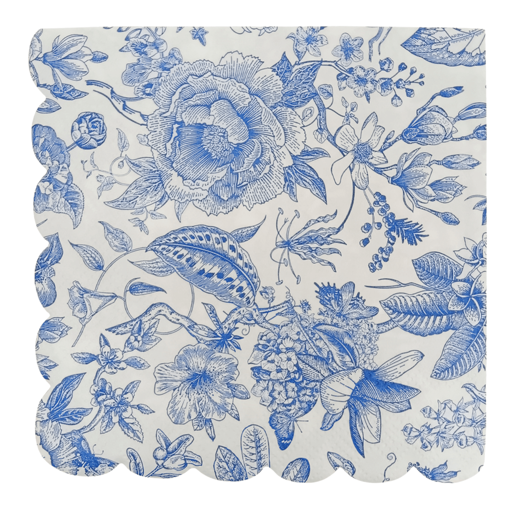 Blue Delft Foil Cocktail Napkins - SPARROW