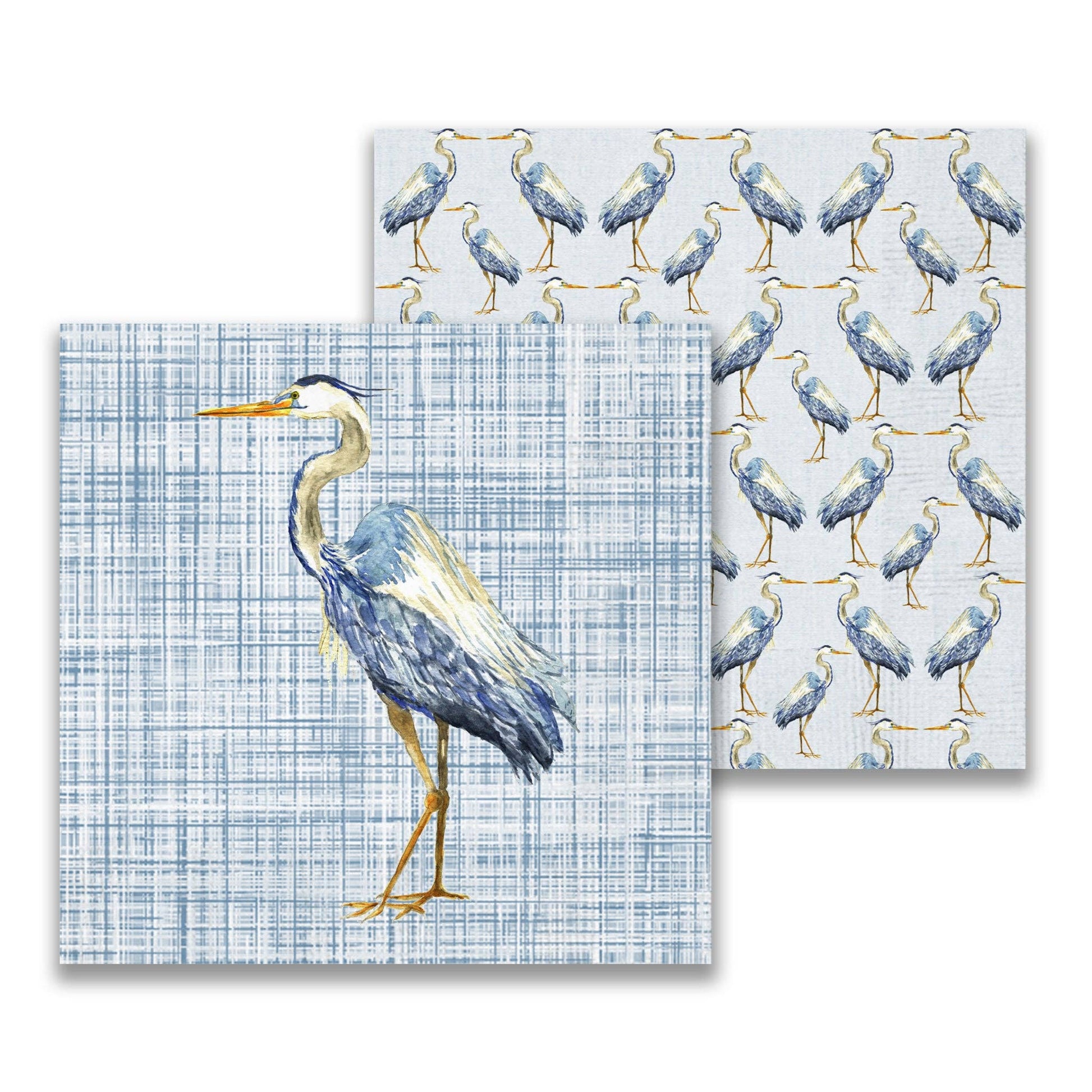 Blue Heron Cocktail Napkin - SPARROW