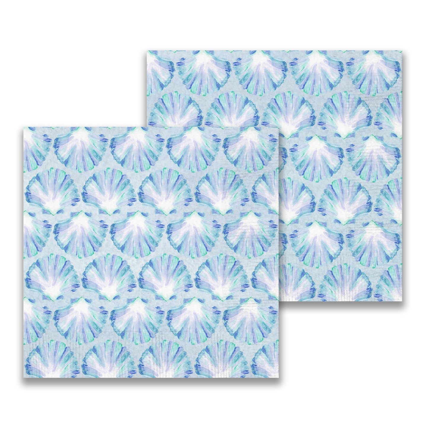 Blue Scallop Shells Cocktail Napkin - SPARROW